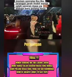 Ras Terkuat di Bumi Larang Massa Jarah Mobil Warga Viral: Haram, Jangan Rusak Perjuangan Mahasiswa!