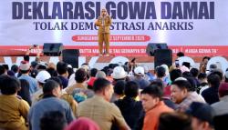 Ribuan Warga Gowa Deklarasi Damai Tolak Demonstrasi Anarkis