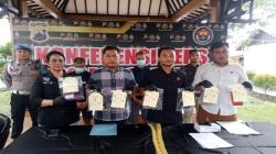 Polres Sragen Tangkap 4 Tersangka Perusakan dan Pencurian Saat Aksi Anarkis