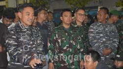 Dandim, Danlanal, dan Dansatradar Tegal Patroli Malam Bersama Antisipasi Demo