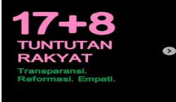 Foto Profil Pink Hijau Viral di Media Sosial, Ini Isi 17+8 Tuntutan Rakyat!
