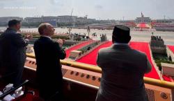 Prabowo, Putin, dan Xi Jinping Kompak Tepuk Tangan saat Saksikan Parade Militer China