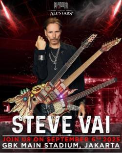 Steve Vai Siap Guncang GBK di Konser DEWA 19 All Stars 2.0