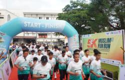 Seru, Ratusan Peserta Meriahkan Muslim Fun Run di Purwokerto