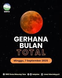 Malam Ini, 4 Kabupaten di Kalteng Berpeluang Melihat Fenomena Gerhana Bulan Total 