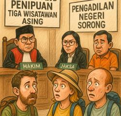 Sidang Perkara Penipuan Wisatawan Asing di Raja Ampat,  Terdakwa Raup Cuan Puluhan Juta Rupiah