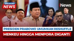 BREAKING NEWS Prabowo Reshuffle Kabinet, 5 Menteri Diganti dan 1 Kementerian Baru Dibentuk
