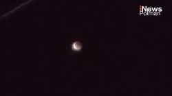 Langit Polewali Mandar Dihiasi Gerhana Bulan Total, Blood Moon Terlihat Jelas