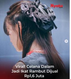 Kocak! Brand Fashion Jepang Rilis Ikat Rambut Mirip Celana Dalam, Harganya Rp1,6 Juta Viral!