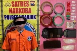 Polisi Tangkap Pemuda di Sawahan Nganjuk, Amankan 3,69 Gram Sabu