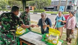 Dukung Kesejahteraan Masyarakat, TNI di Palangka Raya Gelar Gerakan Pangan Murah