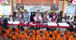Polresta Banyuwangi Bongkar 43 Tersangka Narkoba, Jaringan Lokal Hingga Antar Provinsi Ditangkap