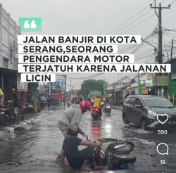 Motor Terpeleset di Rau, Wali Kota Serang Dirujak Netizen