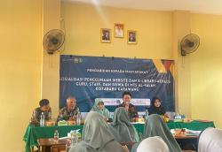 Tim PKM Unsika Bekali Guru dan Siswa MTS Al Falah Kotabaru Cara Kelola Website Sekolah