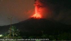 Gunung Lewotobi Laki-Laki di Flores Timur Meletus Delapan Kali, Status Awas Ditetapkan