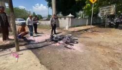 Kebakaran Sepeda Motor Pulsar di Bondowoso, Pengendara Alami Luka Bakar