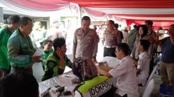 Polres Tulungagung Gandeng Kodim 0807 Gelar Bhakti Sosial dan Kesehatan untuk Driver Ojol