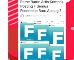 Viral! Artis Ramai-Ramai Posting Huruf F, Fenomena Apakah yang Terjadi di Negeri Konoha?