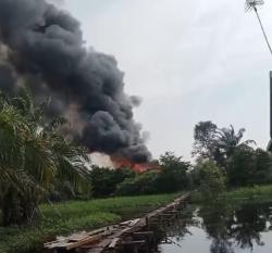 Kebakaran Hanguskan Rumah Kayu di Palangka Raya, Diduga Akibat Korsleting Listrik