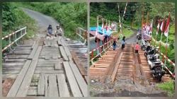 Viral Jembatan Matur–Palupuh Rusak, Kini Diperbaiki Pemkab Agam dan Disyukuri Warga