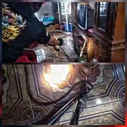 Tim Rescue Damkar Evakuasi Ular Lidi dari Lemari Rumah Warga di Palangka Raya