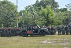 Kodam XXII Tambun Bungai Gelar Upacara HUT ke-80 TNI di Halaman Kantor Gubernur Kalteng