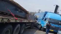 Truk Trailer Rem Blong Tabrak 6 Kendaraan di Sukabumi, Ini Kondisi Pengendara  yang Ditabrak  