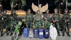Penyelundupan Ratusan Liter BBM Ilegal Digagalkan Prajurit Kostrad di Motamasin Malaka NTT