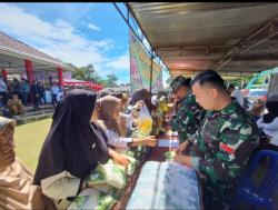 Pembukaan TMMD ke-126, Kodim 0423/BU Gelar Bazar Murah