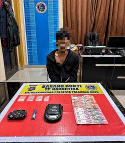 Petugas Tangkap Pengedar Sabu di Gang Jingah Palangka Raya, Sita Hampir 4 Gram Barang Bukti