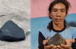 Heboh!! Warga Tegal Temukan Batu Hitam Misterius Didiuga Meteor