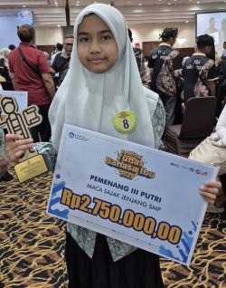 Santri Al Mashduqi IIBS Garut, Arash Najla Hesliana, Raih Juara 3 FTBI Jawa Barat 2025
