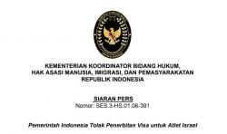 Tegas! Pemerintah Indonesia Tolak Penerbitan Visa untuk Atlet Israel