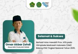 NTB Proud! Omar dan Ghina Jadi Duo Maut MIN 3 Mataram di Olimpiade Nasional