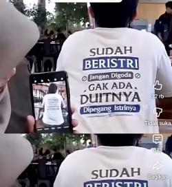Peringatan Keras! Teks di Baju Pria Ini Bikin Cewek Mundur Teratur: Gak Ada Duitnya!