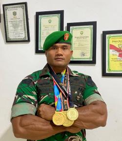 Atlet Indonesia Letnan Andri Yanto Sabet Medali Emas pada Kejuaraan Binaraga Dunia di Malaysia