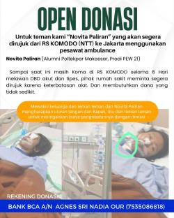 Novita Paliran Butuh Uluran Tangan, Dirujuk dari RS Komodo ke Jakarta dengan Pesawat Ambulans