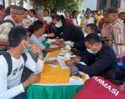 Ratusan KPM PKH di Manggarai Timur NTT Ikuti Cek Kesehatan Gratis dari Puskesmas Lawir