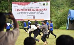Rawan Longsor, Pemda Simulasi Penyelamatan Korban Bencana di Subang