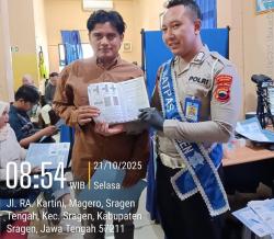 Polisi Menyapa, Inovasi Satlantas Polres Sragen Hadirkan Layanan SIM Cepat dan Humanis