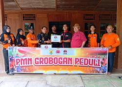 Tak Hanya Turunkan Tim Rescue, PMN Grobogan Juga Bantu Sembako Untuk Korban Banjir di Cingkrong