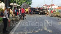 Kecelakaan di Jalur Pantura Kota Tegal, Akibatkan Arus Lalu Lintas Tersendat