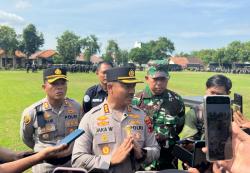 Ribuan Personel Gabungan TNI Polri Disiagakan Jaga Sidang Paripurna Hak Angket DPRD Pati