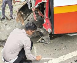 Satlantas Polres Tulungagung Lakukan Olah TKP Kecelakaan Maut di Jalan Pahlawan