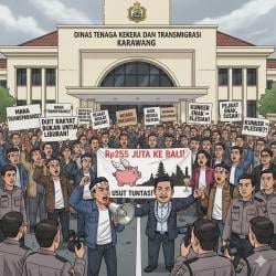 Bali Jadi Bumerang, Kunker Disnakertrans Karawang Picu Aksi Mahasiswa