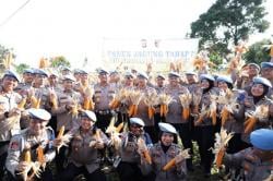 Bidpropam Polda Banten Panen Jagung Program Asta Cita Presiden Prabowo Subianto