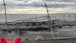 BREAKING NEWS: Bagang Rp250 Juta Luluh Lantak! Angin Kencang Mengamuk di Pantai Bahari Polman