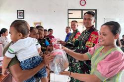 Saat Satgas Yonarhanud 2 Menyapa dan Menguatkan Tumbuh Kembang Anak Perbatasan