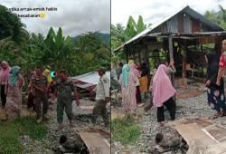 Viral! Ras Terkuat di Bumi Robohkan Rumah yang Diduga Markas Narkoba di Aceh Tenggara