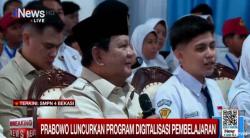 Prabowo Hentikan Sambutan saat Peluncuran Smartboard di SMPN 4 Bekasi saat Azan Zuhur Berkumandang